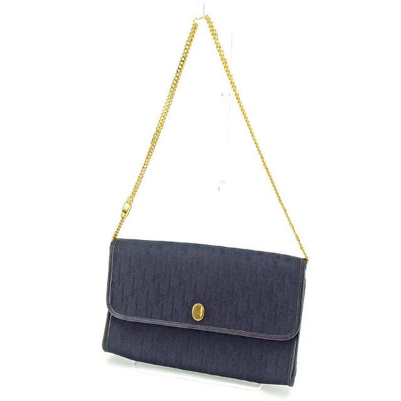 Dior | Bags | Auth Dior Shoulder Bag Trotter Black Gold